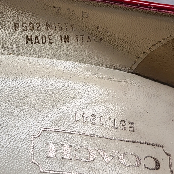 Coach Misty Patent Leather vintage 3½" heels Red - Picture 7 of 16